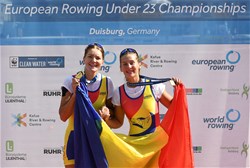Adriana Ailincai (b), Alina-Maria Baletchi (s), Women's Pair, Romania, Gold, 2020 European Rowing Under 23 Championships, Duisburg, Germany