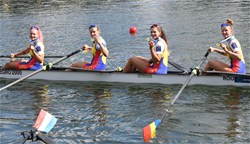 Andreea Popa (b), Maria Tivodariu, Maria-Magdalena Rusu, Dumitrita Juncanariu (s), Women's Four, Romania, Gold, 2020 European Rowing Under 23 Championships, Duisburg, Germany
