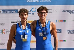 Simone Mantegazza (b), Simone Fasoli (s), Lightweight Men's Pair, Italy, Gold, 2020 European Rowing Under 23 Championships, Duisburg, Germany