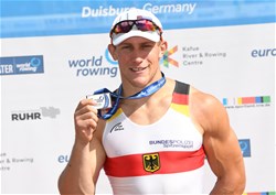 Moritz Wolff, Men's Single Sculls, Germany, Silver, 2020 European Rowing Under 23 Championships, Duisburg, Germany