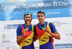 Dumitru-Alexandru Ciobica (b), Florin-Sorin Lehaci (s), Men's Pair, Romania, gold, 2020 European Rowing Under 23 Championships, Duisburg, Germany