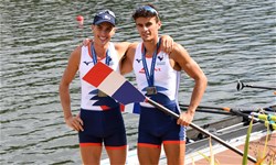 Paul Tixier (b), Ferdinand Ludwig (s), Lightweight Men's Double Sculls, France, 2020 European Rowing Under 23 Championships, Duisburg, Germany