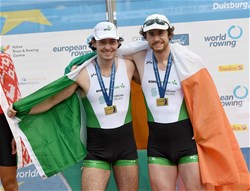 Ronan Byrne (b), Daire Lynch (s), Men's Double Sculls, Ireland, 2020 European Rowing Under 23 Championships, Duisburg, Germany