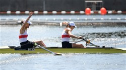 Stina Roebbecke (b), Elisa Patzelt (s), Women's Pair, Germany, 2019 World Rowing Junior Championships, Tokyo, Japan