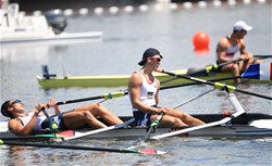 Benjamin Haguenauer (b), Romain Harat (s), Men's Double Sculls, France, 2019 World Rowing Junior Championships, Tokyo, Japan