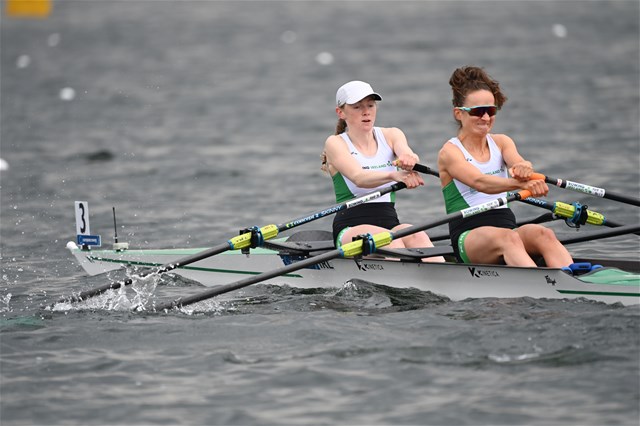 Aoife Casey (b), Margaret Cremen (s), Lightweight Women's Double Sculls, Ireland, 2021 European Rowing Championships, Varese, ItalyDetlev Seyb/MyRowingPhoto.com