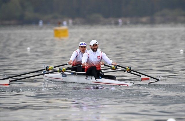 Jolanta Majka (b), Michal Gadowski (s), PR2 Mixed double sculls, Poland, 2021 European Rowing Championships, Varese, ItalyDetlev Seyb/MyRowingPhoto.com