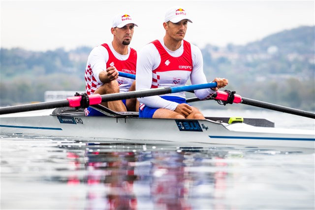 Martin Sinkovic (b), Valent Sinkovic (s), Men's Pair, Croatia, 2021 European Rowing Championships, Varese, Italy / Benedict Tufnell