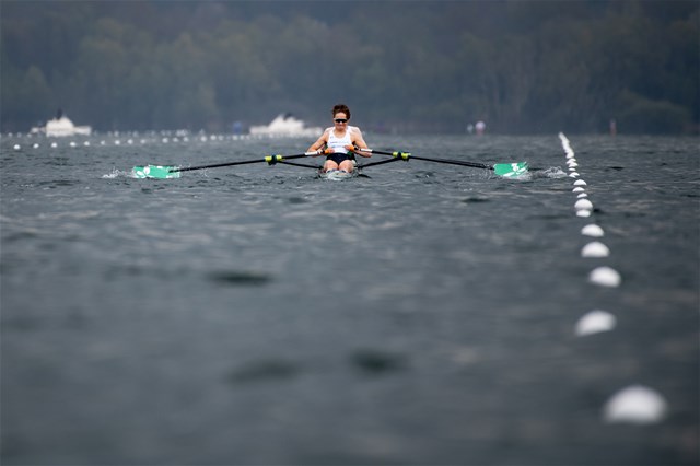 Aoife Casey (b), Margaret Cremen (s), Lightweight Women's Double Sculls, Ireland, 2021 European Rowing Championships, Varese, Italy / Benedict Tufnell