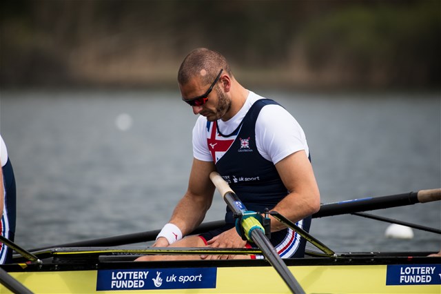 Mohamed Sbihi, Men's Eight, Great Britain, 2021 European Rowing Championships, Varese, Italy / Benedict Tufnell