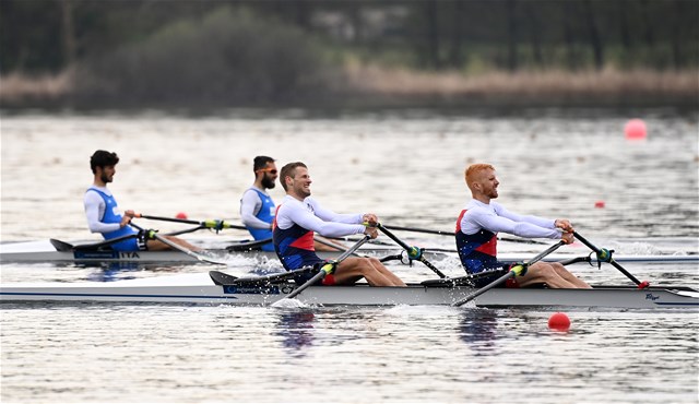 Jiri Simanek (b), Miroslav Vrastil Jr (s), Lightweight Men's Double Sculls, Czech Republic, 2021 European Rowing Championships, Varese, Italy / Detlev Seyb/MyRowingPhoto.com
