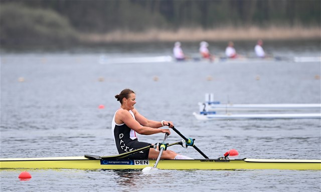 Fie Udby Erichsen, Women's Single Sculls, Denmark, 2021 European Rowing Championships, Varese, Italy / Detlev Seyb/MyRowingPhoto.com