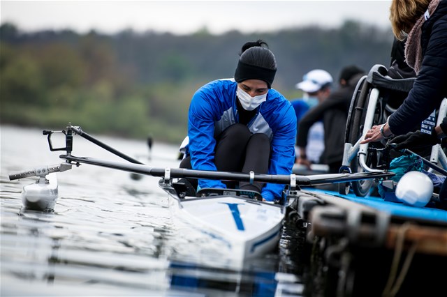 Moran Samuel, PR1 Womens Single Sculls, Israel, 2021 European Rowing Championships, Varese, Italy / Benedict Tufnell