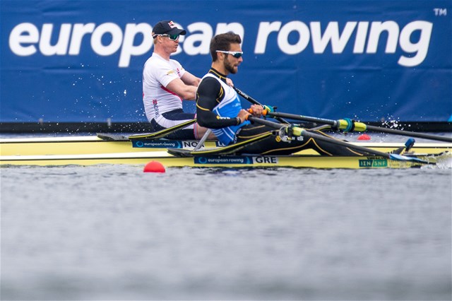 Stefanos Ntouskos, Men's Single Sculls, Greece, 2021 European Rowing Championships, Varese, Italy / Benedict Tufnell