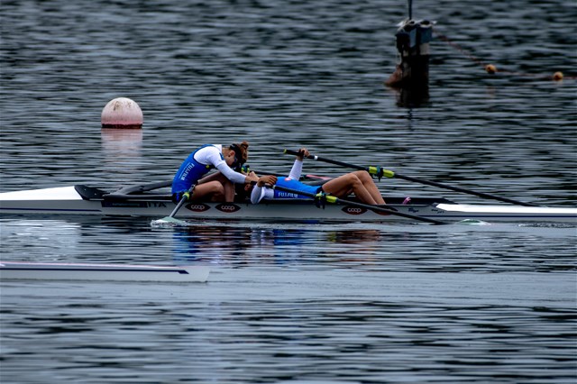 Valentina Rodini (b), Federica Cesarini (s), Lightweight Women's Double Sculls, Italy, 2021 European Rowing Championships, Varese, Italy / Benedict Tufnell