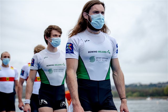 Fintan Mccarthy (b), Paul O'Donovan (s), Lightweight Men's Double Sculls, Ireland, 2021 European Rowing Championships, Varese, Italy / Benedict Tufnell