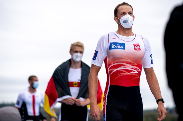 Natan Wegrzycki-Szymczyk, Men's Single Sculls, Poland, 2021 European Rowing Championships, Varese, Italy / Benedict Tufnell