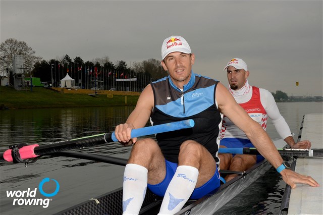 Martin Sinkovic (b), Valent Sinkovic (s), Men's Pair, Croatia, 2021 World Rowing Cup I, Zagreb, Croatia