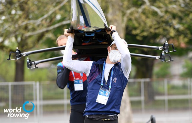 Jakub Podrazil (b), Jan Cincibuch (s), Men's Double Sculls, Czech Republic, 2021 World Rowing Cup I, Zagreb, Croatia