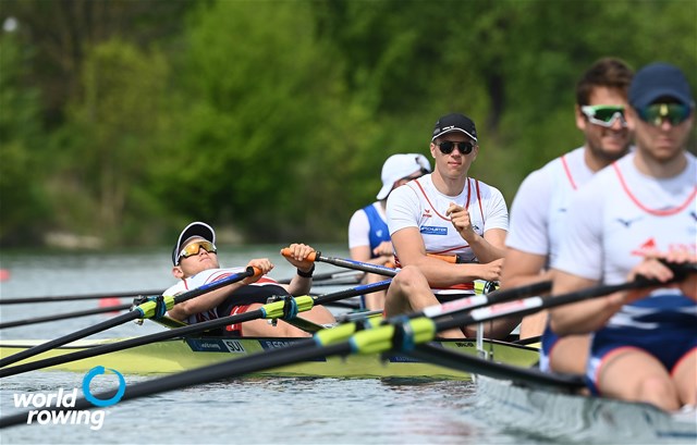 Kai Schaetzle (b), Tim Roth (s), Men's Double Sculls, Switzerland, 2021 World Rowing Cup I, Zagreb, Croatia