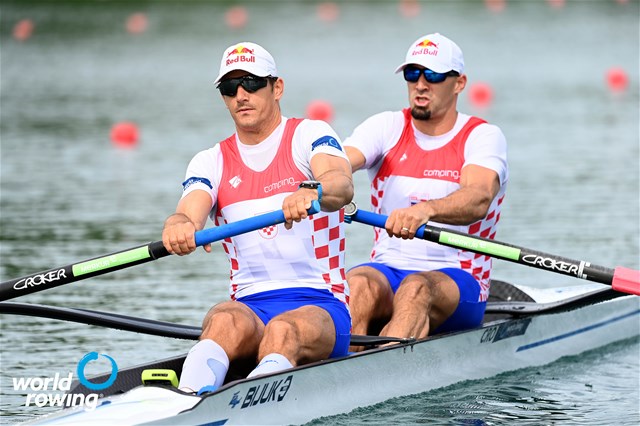 Martin Sinkovic (b), Valent Sinkovic (s), Men's Pair, Croatia, 2021 World Rowing Cup I, Zagreb, Croatia