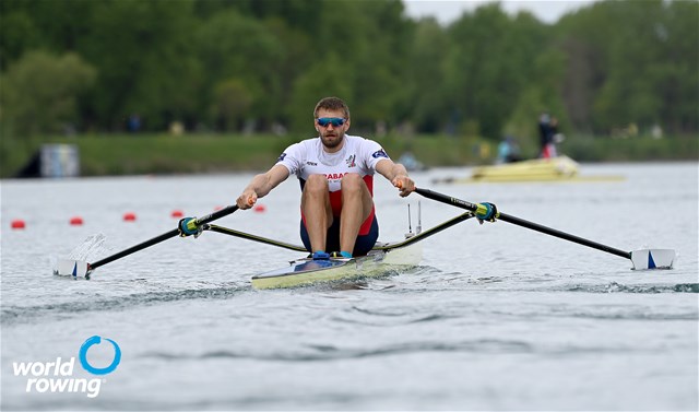 Ondrej Synek, Men's Single Sculls, Czech Republic, 2021 World Rowing Cup I, Zagreb, Croatia