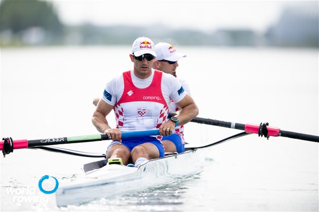 Martin Sinkovic (b), Valent Sinkovic (s), Men's Pair, Croatia, 2021 World Rowing Cup I, Zagreb, Croatia