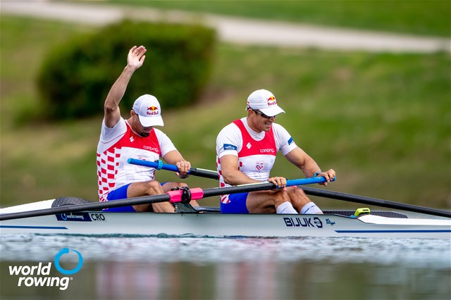 Martin Sinkovic (b), Valent Sinkovic (s), Men's Pair, Croatia, 2021 World Rowing Cup I, Zagreb, Croatia