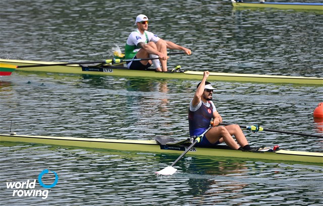 Onat Kazakli, Men's Single Sculls, Turkey, 2021 World Rowing Cup I, Zagreb, Croatia / Detlev Seyb/MyRowingPhoto.com