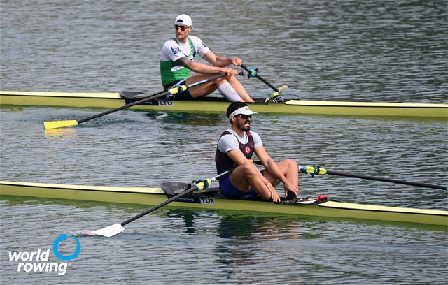 Onat Kazakli, Men's Single Sculls, Turkey, 2021 World Rowing Cup I, Zagreb, Croatia / Detlev Seyb/MyRowingPhoto.com