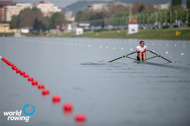 Ondrej Synek, Men's Single Sculls, Czech Republic, 2021 World Rowing Cup I, Zagreb, Croatia / World Rowing/Benedict Tufnell