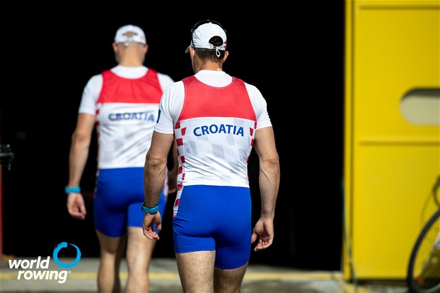 Martin Sinkovic (b), Valent Sinkovic (s), Men's Pair, Croatia, 2021 World Rowing Cup I, Zagreb, Croatia / World Rowing/Benedict Tufnell