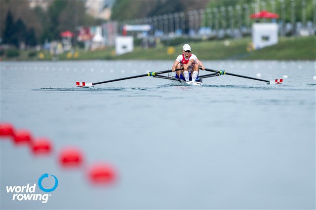 Karlo Borkovic (b), Ivan Vukovic (s), Men's Pair, Croatia, 2021 World Rowing Cup I, Zagreb, Croatia / World Rowing/Benedict Tufnell