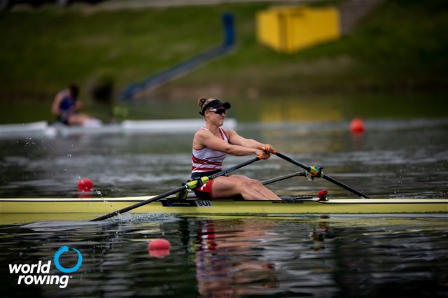 Salome Ulrich, Women's Single Sculls, Switzerland, 2021 World Rowing Cup I, Zagreb, Croatia / World Rowing/Benedict Tufnell