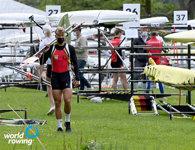 Ward Lemmelijn, Men's Single Sculls, Belgium, 2021 World Rowing Final Olympic Qualification Regatta, Lucerne, Switzerland