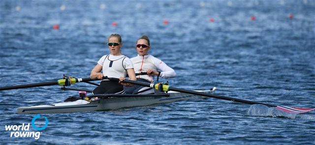 Hanna Gailis Inntjore (b), Marianne Madsen (s), Women's Pair, Norway, 2021 World Rowing Final Olympic Qualification Regatta, Lucerne, Switzerland