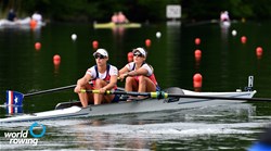 Melita Abraham (b), Antonia Abraham (s), Women's Pair, Chile, 2021 World Rowing Final Olympic Qualification Regatta, Lucerne, Switzerland / Detlev Seyb/MyRowingPhoto.com