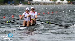 Alexandr Stradaev (b), Grigorii Shchulepov (s), Men's Pair, Russian Federation, 2021 World Rowing Final Olympic Qualification Regatta, Lucerne, Switzerland