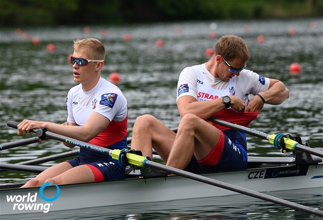 Jakub Podrazil (b), Jan Cincibuch (s), Men's Double Sculls, Czech Republic, 2021 World Rowing Final Olympic Qualification Regatta, Lucerne, Switzerland