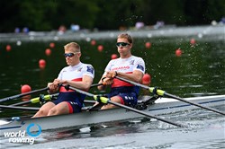 Jakub Podrazil (b), Jan Cincibuch (s), Men's Double Sculls, Czech Republic, 2021 World Rowing Final Olympic Qualification Regatta, Lucerne, Switzerland