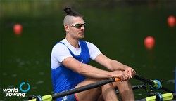 Aleksandar Bedik (b), Men's Double Sculls, Serbia, 2021 World Rowing Final Olympic Qualification Regatta, Lucerne, Switzerland