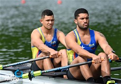 Ali Jose Leiva Ruiz (b), Jaime Machado (s), Men's Double Sculls, Venezuela, 2021 World Rowing Final Olympic Qualification Regatta, Lucerne, Switzerland