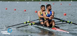Ali Jose Leiva Ruiz (b), Jaime Machado (s), Men's Double Sculls, Venezuela, 2021 World Rowing Final Olympic Qualification Regatta, Lucerne, Switzerland