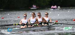 Aifric Keogh (b), Eimear Lambe, Fiona Murtagh, EMILY Hegarty (s), Women's Four, Ireland, 2021 World Rowing Final Olympic Qualification Regatta, Lucerne, Switzerland