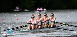 Aifric Keogh (b), Eimear Lambe, Fiona Murtagh, EMILY Hegarty (s), Women's Four, Ireland, 2021 World Rowing Final Olympic Qualification Regatta, Lucerne, Switzerland