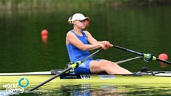 Eeva Karppinen, Women's Single Sculls, Finland, 2021 World Rowing Final Olympic Qualification Regatta, Lucerne, Switzerland / Detlev Seyb/MyRowingPhoto.com