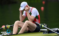 Pilip Pavukou, Men's Single Sculls, Belarus, 2021 World Rowing Final Olympic Qualification Regatta, Lucerne, Switzerland / Detlev Seyb/MyRowingPhoto.com