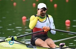 Alexandros Zisimidis, Men's Single Sculls, Cyprus, 2021 World Rowing Final Olympic Qualification Regatta, Lucerne, Switzerland / Detlev Seyb/MyRowingPhoto.com
