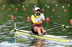 Alexandros Zisimidis, Men's Single Sculls, Cyprus, 2021 World Rowing Final Olympic Qualification Regatta, Lucerne, Switzerland / Detlev Seyb/MyRowingPhoto.com