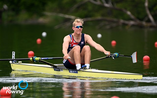 Matthew Haywood, Men's Single Sculls, Great Britain, 2021 World Rowing Final Olympic Qualification Regatta, Lucerne, Switzerland / Detlev Seyb/MyRowingPhoto.com